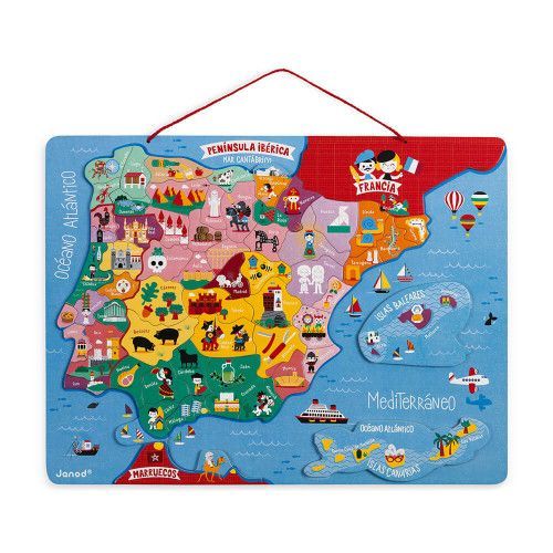 Carte d'Espagne Magnétique 60 pcs (bois)