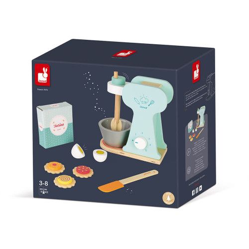 Mixeur de cuisine en bois - Set de pâtisserie pour enfant