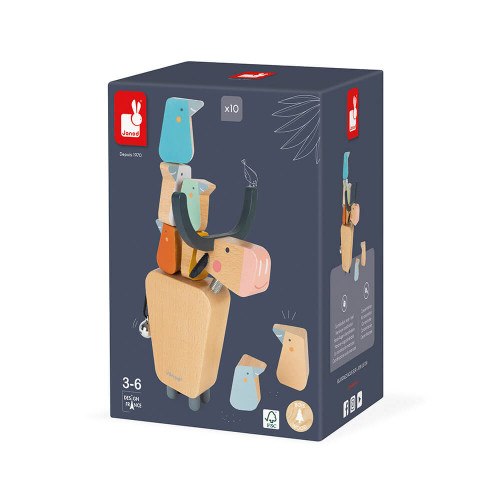 Buffalo jeu d'équilibre en bois, jeu d'adresse, jeu en famille, pour enfant dès 3 ans JANOD