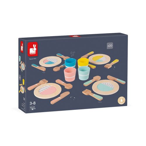 Cuisine en bois jouet pour enfant - Jeu d'imitation dinette J06608 - Janod