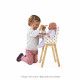 Chaise Haute Candy Chic en bois pour poupon rose blanc enfant à partir de 3 ans