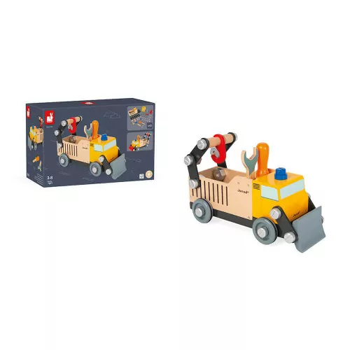 Camion de chantier Brico'kids en bois, bricolage, véhicule, pour enfant à partir de 3 ans JANOD