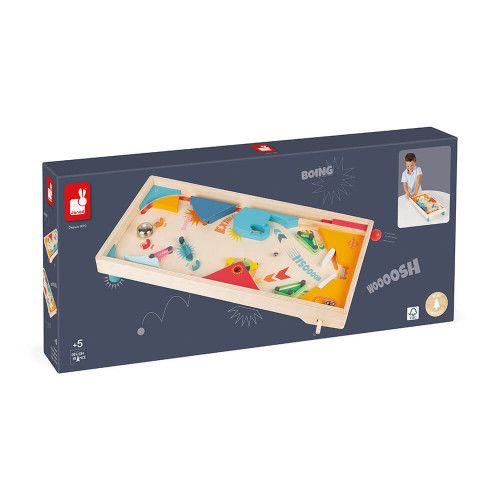 Flipper en bois - Jeu d'adresse rétro pour enfant dès 5 ans Janod