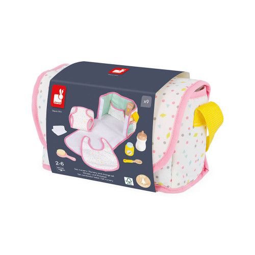 Sac à langer Nursery, vanity, imitation poupon et poupée, accessoires en bois pour enfant dès 3 ans JANOD