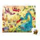 Puzzle dragons en carton FSC, 54 pièces avec valisette, encre végétale, made in france, pour enfant dès 5 ans JANOD