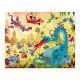 Puzzle dragons en carton FSC, 54 pièces avec valisette, encre végétale, made in france, pour enfant dès 5 ans JANOD