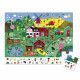 Puzzle d'observation la ferme en carton FSC, 24 pièces, valisette, encre végétale, made in france, pour enfant dès 3 ans JANOD
