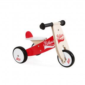 Little Bikloon Triciclo Sin Pedales Rojo y Blanco (madera)