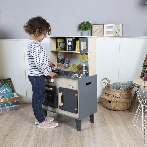 Cuisine en bois jouet pour enfant - Jeu d'imitation dinette J06609 - Janod