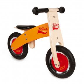 Little Bikloon My First Orange and Red Balance Bike (wood)