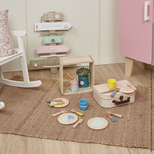 Dinette en bois pour enfant - Jouet imitation cuisine dès 3 ans Janod