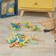 Set de construction 60 pièces en bois, jeu de construction, modèles inclus, pour enfant dès 4 ans JANOD