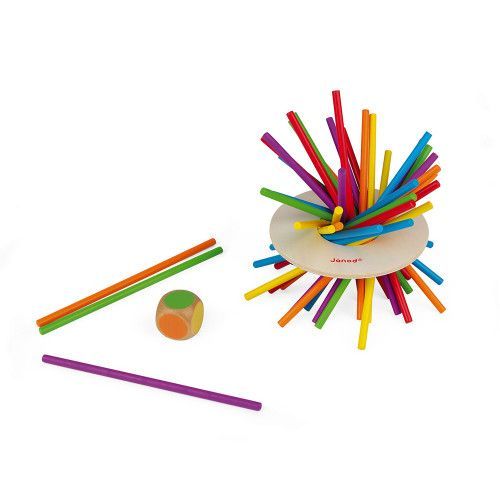 Jeu d'Adresse - Crazy Sticks en bois, jeu de société, famille, motricité, pour enfant à partir de 3 ans JANOD