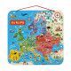 Carte d'Europe Magnétique en bois, italien, puzzle géographie, 40 magnets, enfant à partir de 7 ans JANOD