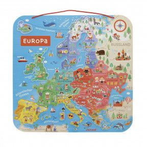 Puzzle Carte d'Europe Magnétique Allemand (bois)