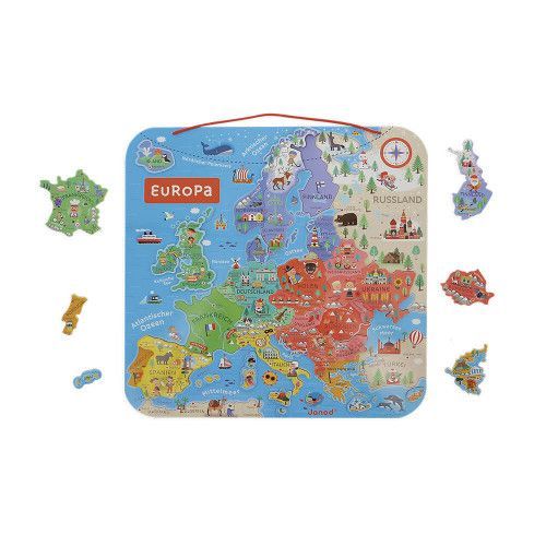 Carte d'Europe Magnétique Allemand (bois)