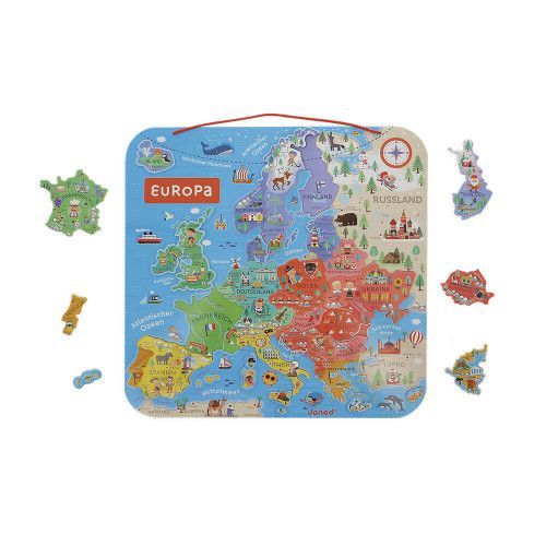 Puzzle Magnétique de l'Europe - Janod - Trésors d'Enfance à Rodez