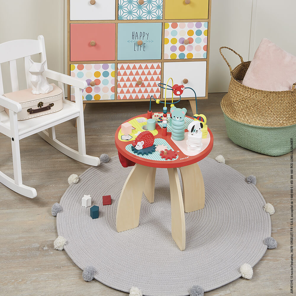 Baby Forest Activity Table (wood) Manipulation & stackers Janod J08018