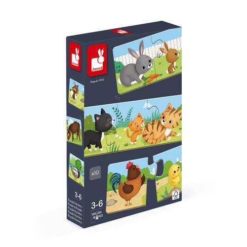 Jeu d'association animaux pour enfant - Puzzle 30 pièces Janod et WWF®