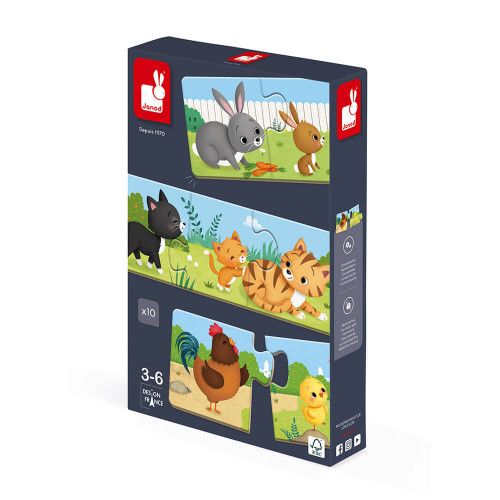 Jeu d'association - Puzzle animaux à associer et à mémoriser – L'Enfant  Malin