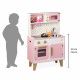 Grande Cuisine Candy Chic en bois sonore et lumineuse rose 6 accessoires enfant à partir de 3 ans