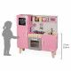 Maxi Cuisine Macaron en bois sonore lumineuse rose 15 accessoires enfant à partir de 3 ans