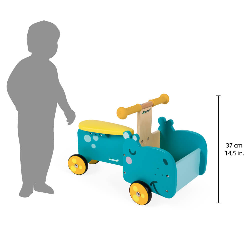 Hippopotamus RideOn (wood) Rockers, Rideons & Walkers Janod J08003