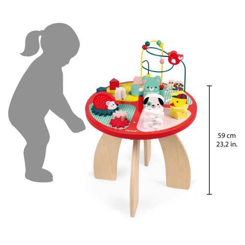 Baby Forest Activity Table Wood, Baby Girl Wooden Activity Table