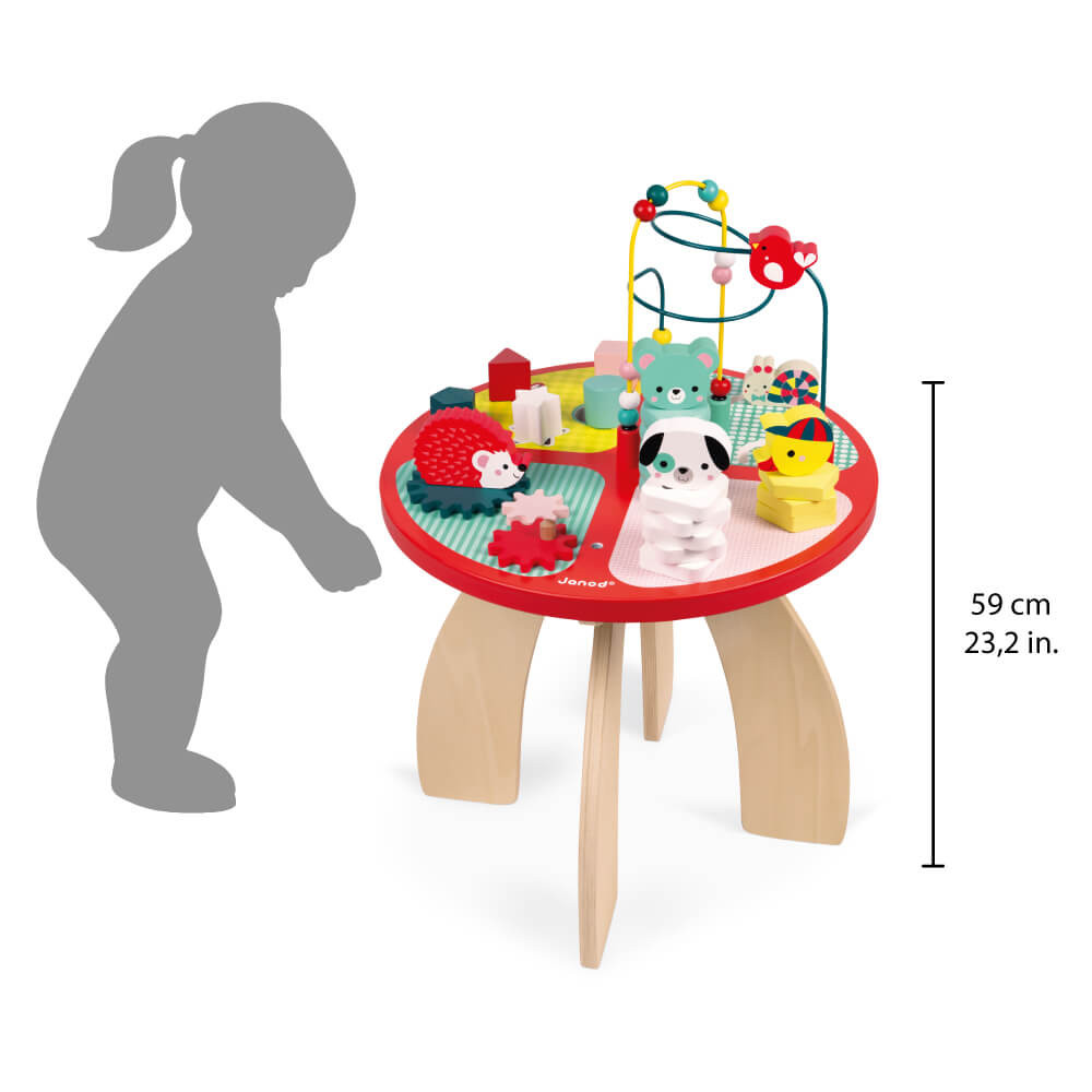 Baby Forest Activity Table (wood) Manipulation & stackers Janod J08018