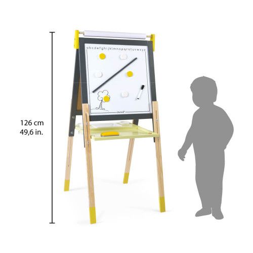 Tableau enfant pliable bois - Tableau magnétique & réglable J09630 - Janod