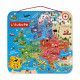 Carte d'Europe Magnétique en bois, puzzle géographie, 40 magnets, enfant à partir de 7 ans JANOD