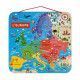 Carte d'Europe Magnétique en bois, puzzle géographie, 40 magnets, enfant à partir de 7 ans JANOD