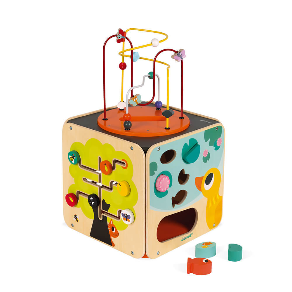 Jouet Bebe 2 3 Ans Cube D'activité Bébé en Bois,Jouets d'Éveil