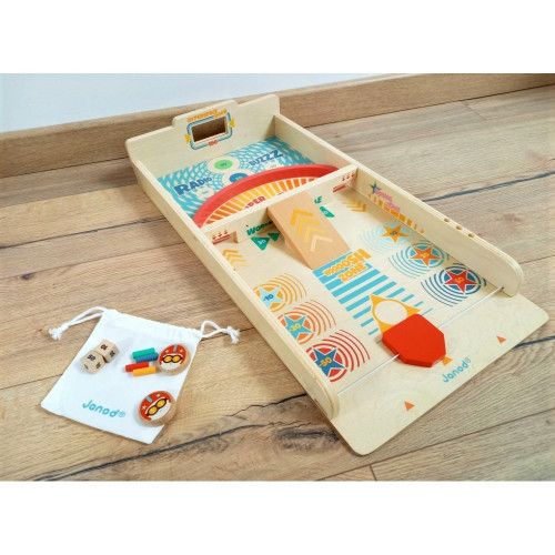 Jeu de palets en bois FSC, jeu d'adresse, famille, passe-trappe, pour enfant à partir de 6 ans JANOD