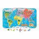 Puzzle Monde Magnétique 92 pcs Anglais (bois)