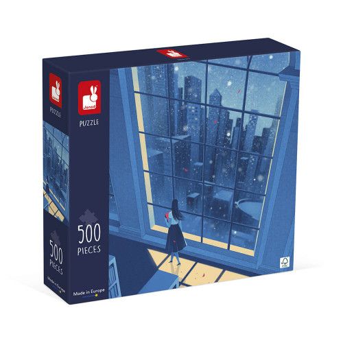 Puzzle la nuit bleue 500 pièces en carton FSC made in Europe pour adulte et enfant Janod