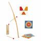 Set de tir à l'arc en bois pour enfant dès 5 ans, accessoires en bois FSC, jeu de plein air avec cibles en carton, JANOD