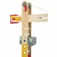 Grue en bois FSC pour enfant dès 3 ans, 10 accessoires et 2 outils, jaune et rouge, engins et bricolage, JANOD