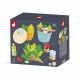 Set de dînette pour salade en bois FSC et feutrine pour enfant dès 3 ans, 32 accessoires, imitation cuisine, JANOD