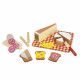 Set pour pic-nic ou apéritif en bois FSC pour enfant dès 3 ans, fromage et charcuterie, 19 accessoires, imitation cuisine, JANOD