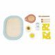 Coquetier et accessoires en bois FSC pour enfant dès 3 ans, œuf et fromage en feutrine, imitation cuisine dinette JANOD