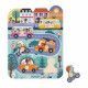 Puzzle à tenons en bois pour enfant dès 18 mois, puzzle premier âge thème ville et véhicules, 6 pièces, JANOD