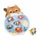 Puzzle à tenons en bois pour enfant dès 18 mois, puzzle premier âge thème poissons et chat, 6 pièces, JANOD