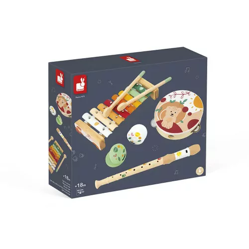 Set de 5 instruments en bois pour enfant dès 18 mois JANOD