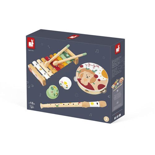 Set de 5 instruments en bois pour enfant dès 18 mois JANOD