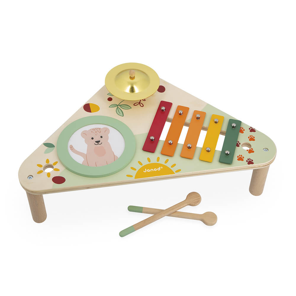 Table Musicale Xylophone & Cymbale Chien Sevi 1831 - Ekobutiks® l ma  boutique écologique, jouet en bois musical