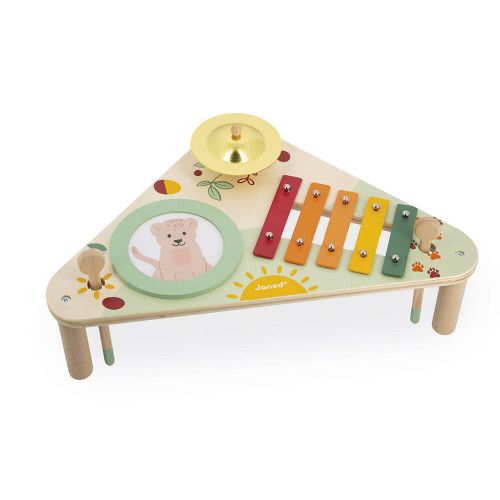 Gamme Sunshine - Set Musical Bois - Xylophone, Tambourin, Castagnettes,  Flûte - Couleurs Douces, Janod de Janod