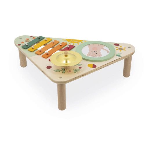 Gamme Sunshine - Set Musical Bois - Xylophone, Tambourin, Castagnettes,  Flûte - Couleurs Douces, Janod de Janod