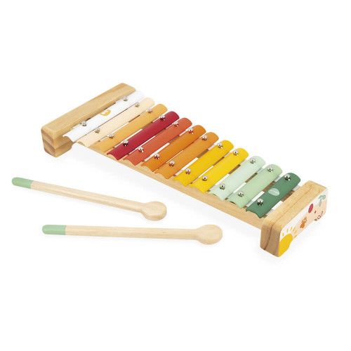 Xylophone en bois + 1 livre pour enfants - sassi junior