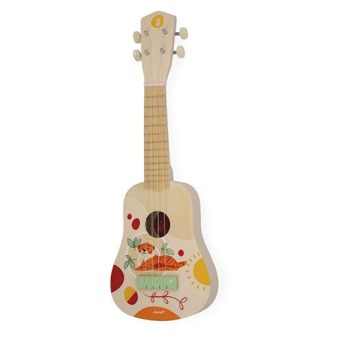 Guitare Janod - Guitare jouet musical en bois pour enfant dès 3 ans